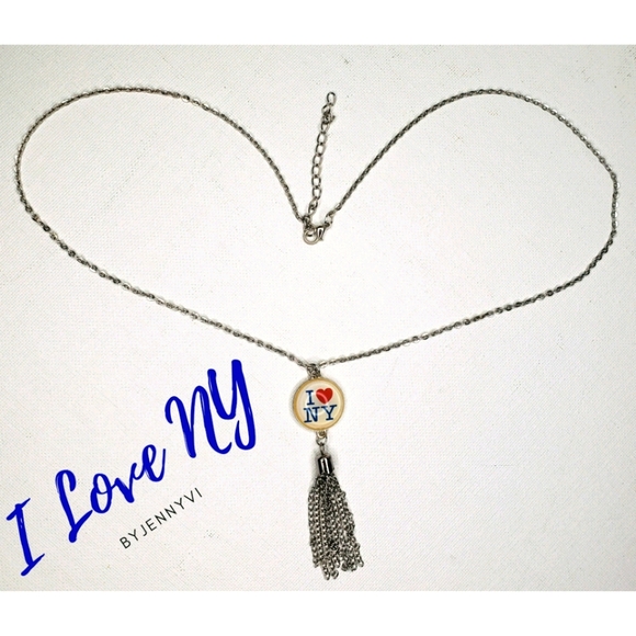 I Love NY handmade by Jennyvi Necklace NWOT - Picture 1 of 4
